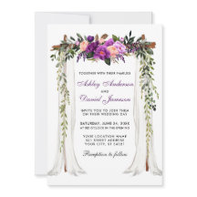 Casamento Cana-d-Água Púrpura Floral