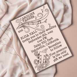 Convites Casamento Canyon Rock Boho de 1970