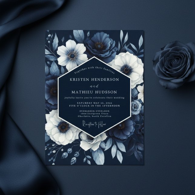 Convites Casamento Capricho Flor de Índigo (Criador carregado)