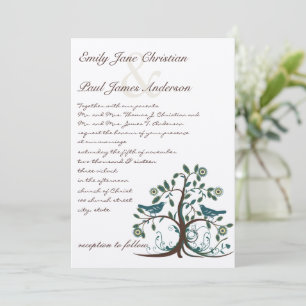 Convites Casamento Caprichoso Árvore Amarelo & Marrom