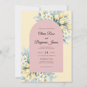 Convites Casamento Caprichoso Borboleta Amarela