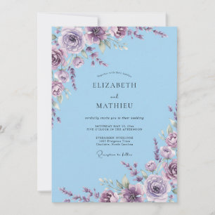 Convites Casamento Caprichoso com Flor de Lavanda