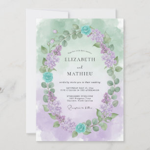 Convites Casamento Caprichoso de Primavera em Tons de Verde