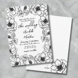 Convites Casamento Caprichoso Desenhado à Mão