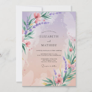 Convites Casamento Caprichoso Flor de Lavanda