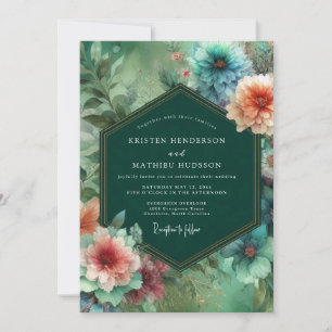 Convites Casamento Caprichoso Florir Esmeralda