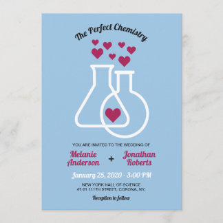 Convites Casamento Cardíaco de Química Moderna
