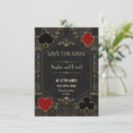 Convites Casamento Casino Gold Black Gatsby Save The Date