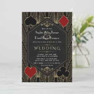 Convites Casamento Casino Vegas Roaring 20s Gatsby Art Deco