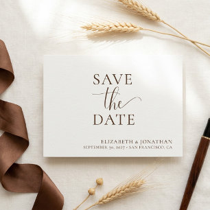 Convites Casamento Castanho Escuro Minimalista Salve O Cart
