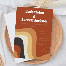 Convites Casamento Castanho Laranja Vazio Laranja Branco Gr