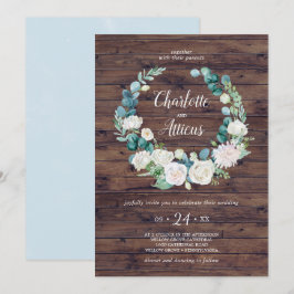 Convites Casamento Casual das Flores Brancas Clássicas da R