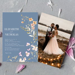 Convites Casamento Casual de Boho Wildflower Elegante