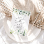 Convites Casamento Casual Eucalyptus Greenery<br><div class="desc">Este convite casual de casamento de eucalipto com aquarelas é perfeito para um casamento rústico. Este design artístico apresenta uma cor aquosa,  desenhada à mão,  uma folhagem verde de eucalipto,  inspiradora beleza natural.</div>