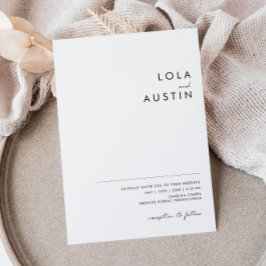 Convites Casamento Casual Moderno Minimalista