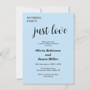 Convites Casamento Casual Nada Chique Apenas Amor Azul Céu