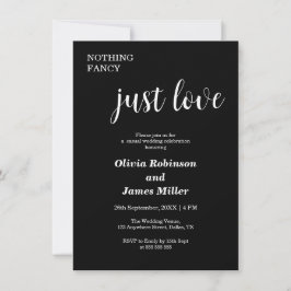 Convites Casamento Casual Preto Nada Chique Apenas Amor