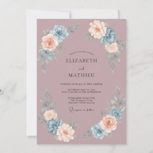 Convites Casamento Cativante de Mauve na Natureza