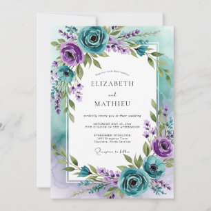 Convites Casamento Cativante de Primavera em Tons de Verde