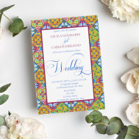 Casamento católico de azulejos decorativos em espa