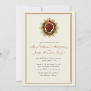 Convites Casamento Católico do Sagrado Coração