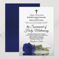 Casamento Católico Moderno Marinho Azul-Rosa