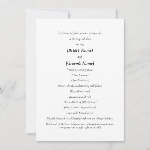 Convites Casamento Católico   Noiva e Noivo Hospedando Simp