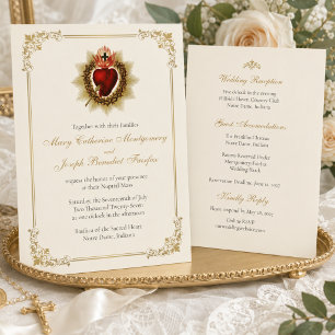 Convites Casamento Católico Sagrado Coração