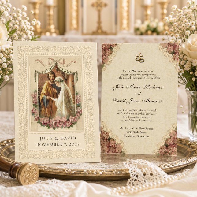 Convites Casamento Católico Tradicional Noiva Noivo (Criador carregado)