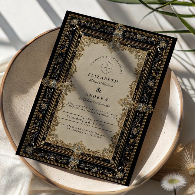 Convites Casamento Celestial Barroco Régio (Criador carregado)