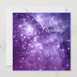 Convites Casamento Celestial das Estrelas de Ombre Roxo