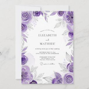 Convites Casamento Celestial de Primavera com Lavanda