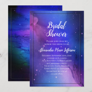 Convites Casamento celestial do espaço da arte da nebulosa