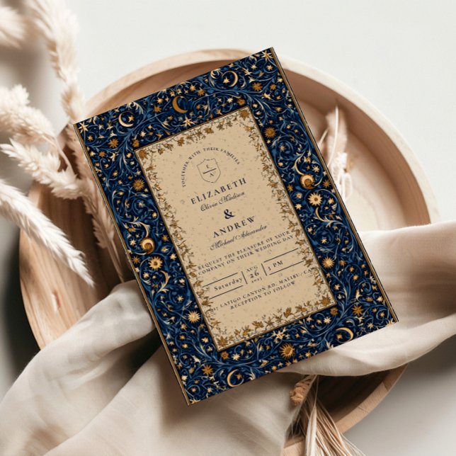 Convites Casamento Celestial Estrelas da Meia-Noite (Criador carregado)