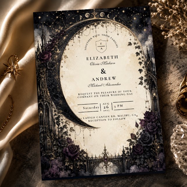 Convites Casamento Celestial Gótico (Criador carregado)