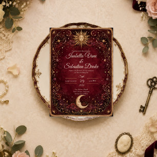 Convites Casamento Celestial Gótico Mal-humorado
