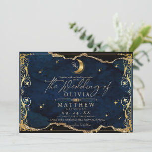 Convites Casamento Celestial Lua e estrelas Casamento