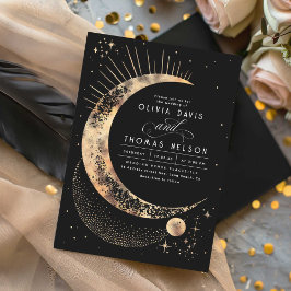 Convites Casamento Celestial Mystical Moon Starry Night Boh
