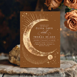 Convites Casamento Celestial Mystical Moon Starry Night Boh