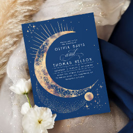 Convites Casamento Celestial Mystical Moon Starry Night Boh