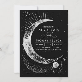 Convites Casamento Celestial Mystical Moon Starry Night Boh