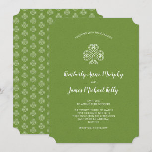 Convites Casamento Celtic Knot Shamrock