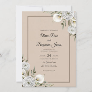 Convites Casamento Champagne Marfim Suave Folha