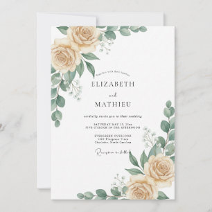 Convites Casamento Champagne Taupe Blossom