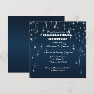 Convites Casamento Charming Star Struck Azul Marinho