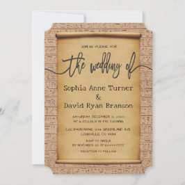 Convites Casamento Charming Vintage Egípcio Papyrus