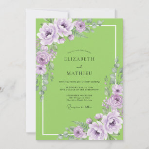 Convites Casamento Chartreuse Lavanda Ranunculus Eucalipto