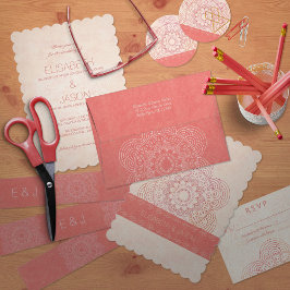 Convites Casamento Chic de Mandala Boho