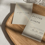 Convites Casamento Chic do Boho Moderno e Negro Elegante<br><div class="desc">Este modelo de convite para casamento moderno e minimalista é perfeito para você. Se você está procurando um convite bonito, elegante e fácil de personalizar. Um convite de casamento simples e elegante e minimalista, preto e branco leitoso. Que apresenta um simples modelo design de creme branco inteiro. Com noiva laranja...</div>