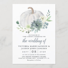 Convites Casamento Chic Elegante De Abóbora Branco